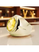 Ring Vintage style Yellow Peridot 14K Yellow gold vrc296y